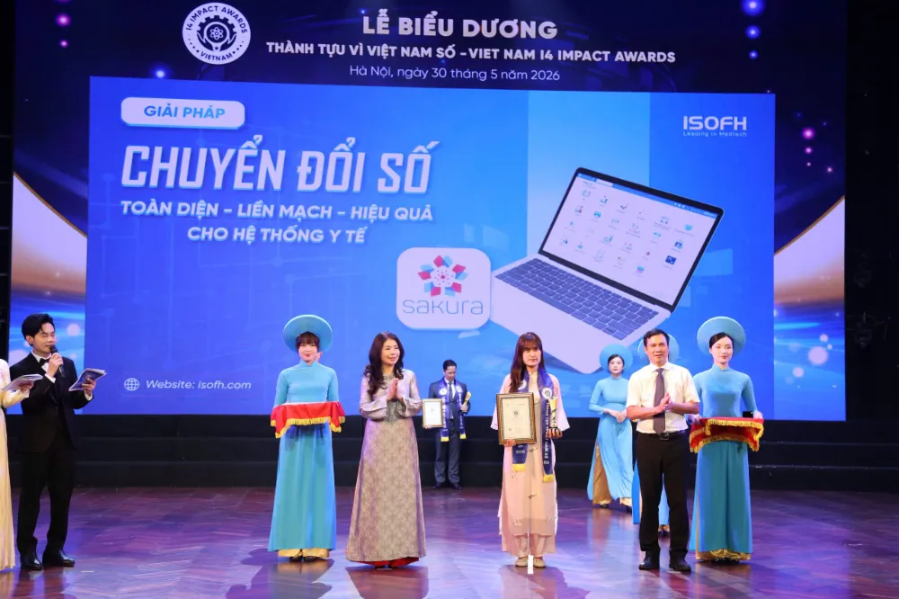 GIẢI PHÁP SAKURA CỦA ISOFH ĐƯỢC VINH DANH “DỊCH VỤ SỐ XUẤT SẮC” TẠI LỄ BIỂU DƯƠNG THÀNH TỰU VÌ VIỆT NAM SỐ 2026